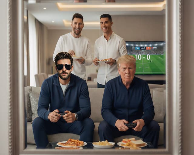 Hyper-realistic Living Room Football Scene Prompt — output