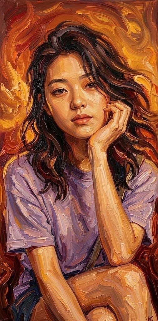 Profile / Avatar - Impasto Oil Painting Soulful Portrait — output