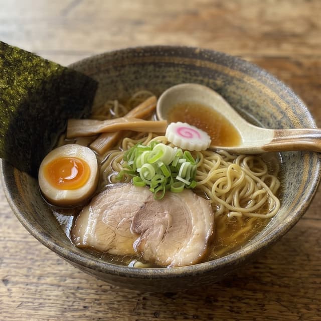E-commerce Main Image - Realistic Shoyu Ramen Bowl — output