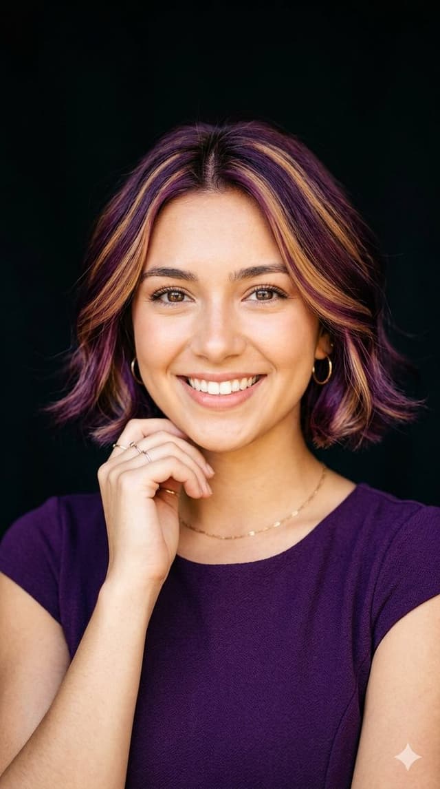 Profile / Avatar - Radiant Purple Bob Portrait — output