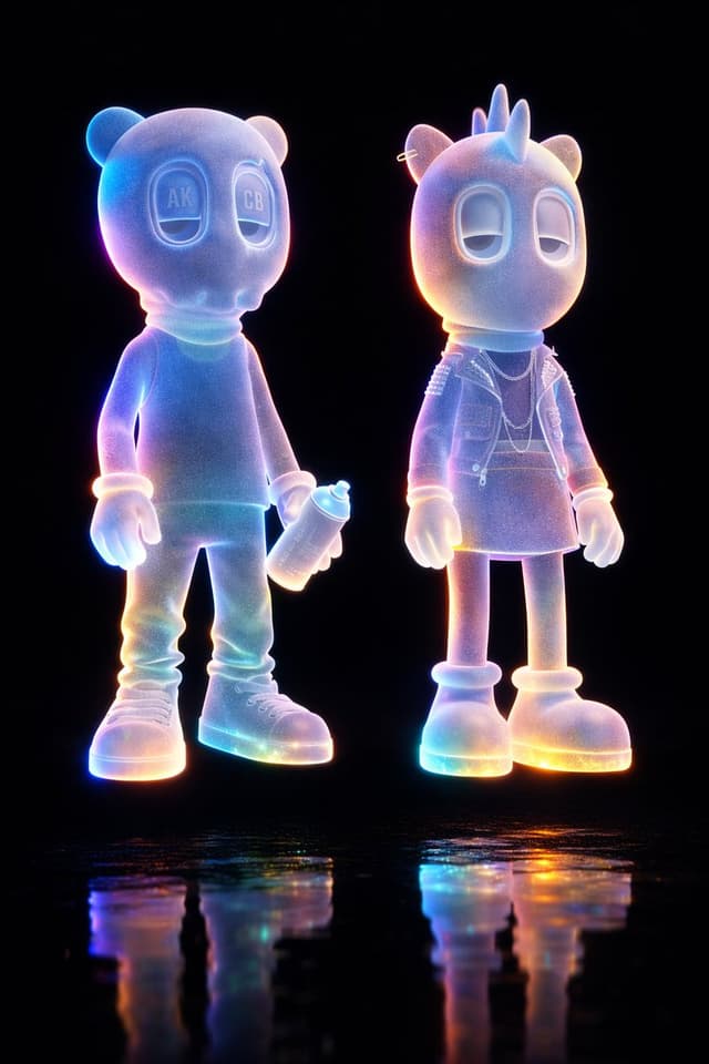 Game Asset - Holographic Character Generation Prompt — output