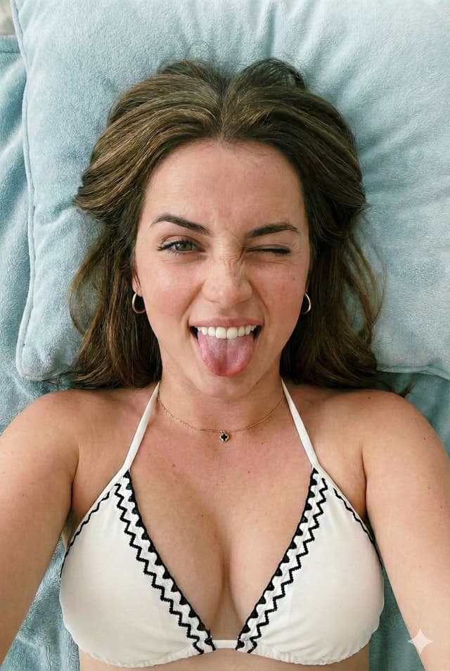 Profile / Avatar - Close-up Portrait of a Playful Young Woman Lying Down — output
