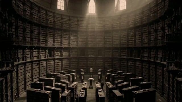Dark Fantasy Library Scene Prompt — cover