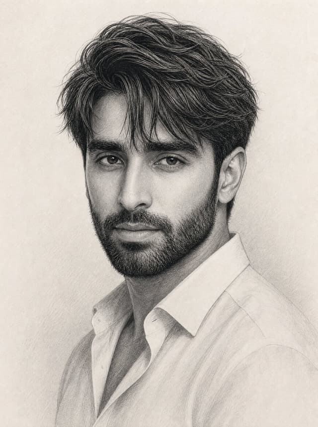 Profile / Avatar - Elegant Graphite Male Portrait — output