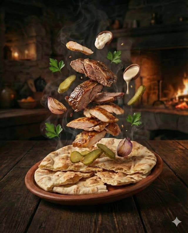 Cinematic Food Photography of Deconstructed Middle Eastern Cuisine — output
