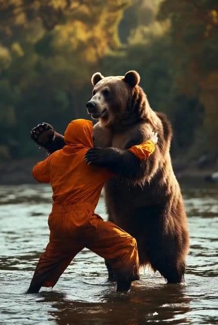 Man Wrestling Bear Animation — cover