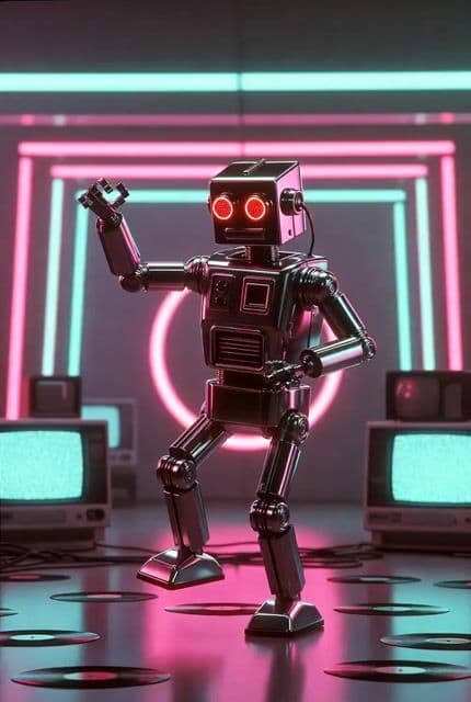 Retro Futuristic Dancing Robot — cover