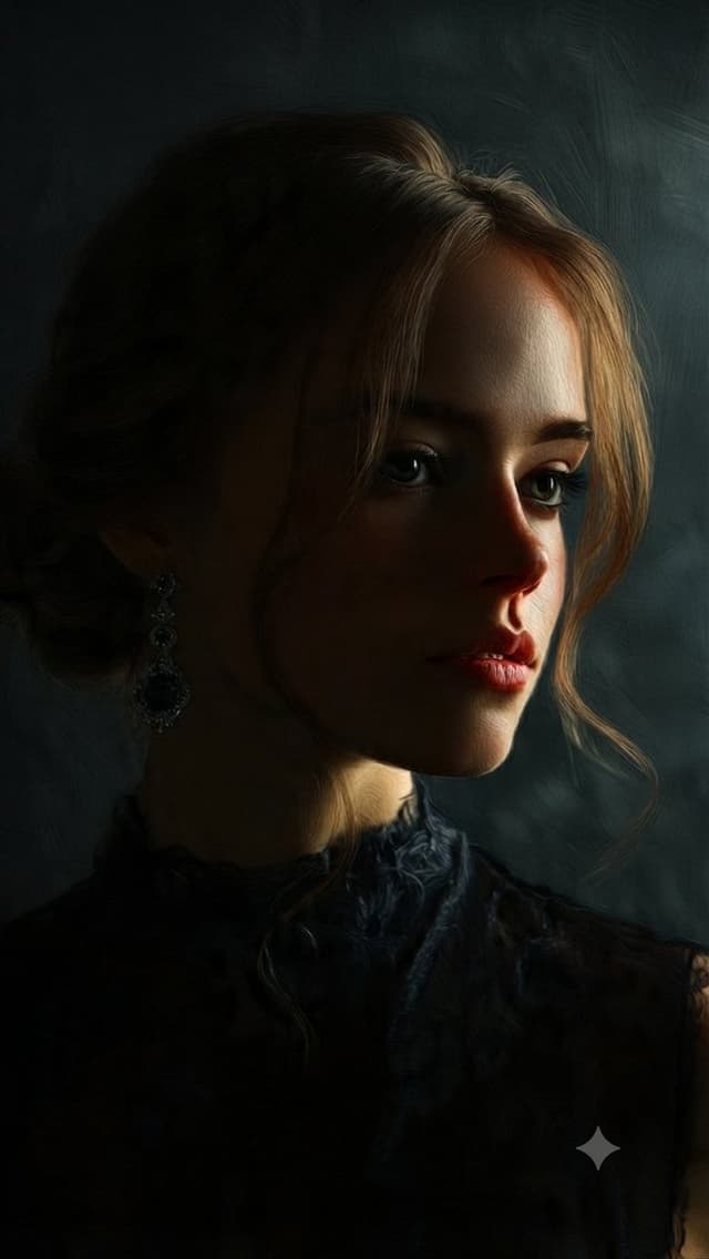 Profile / Avatar - Fine Art Oil Portrait of a Young Woman — output