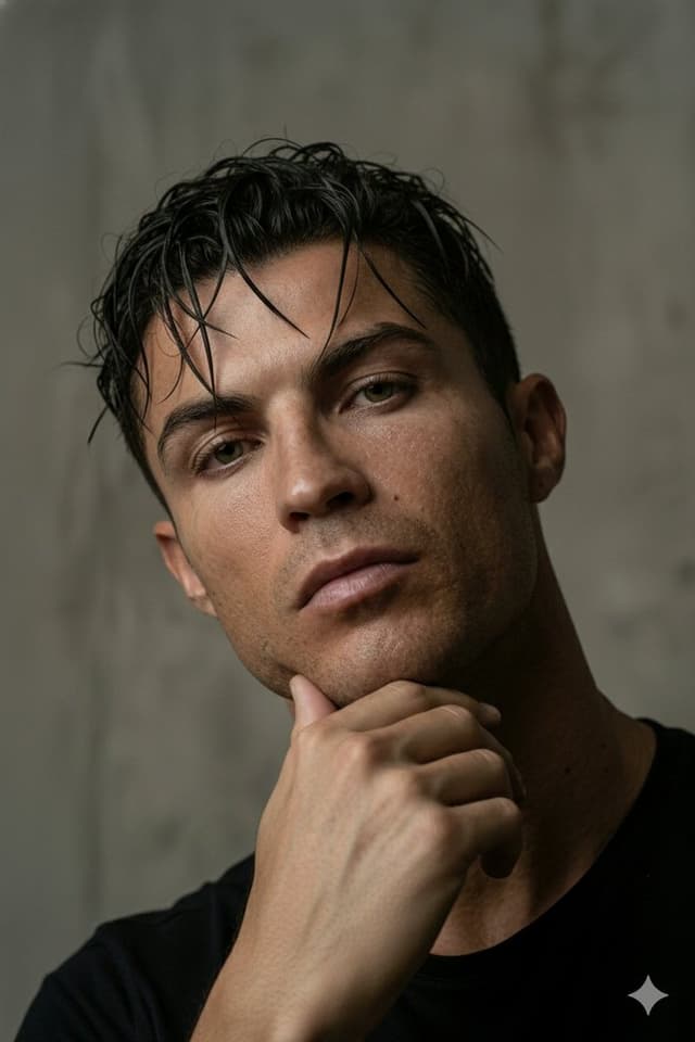 Hyper-realistic Cristiano Ronaldo Portrait Prompt — output