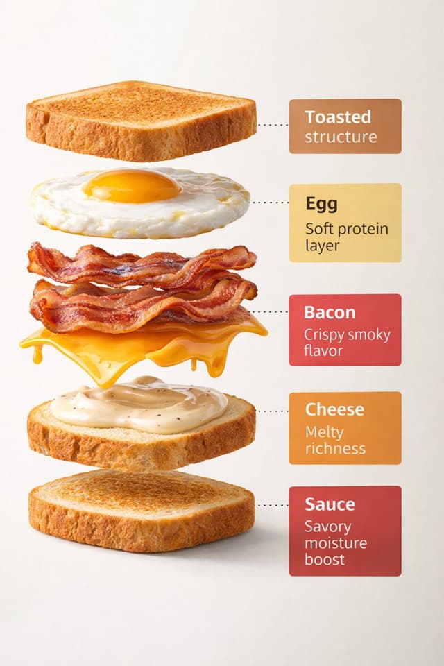 Infographic / Edu Visual - Exploded View Sandwich Animation Prompt — output