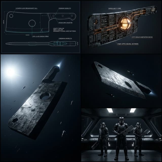 Game Asset - Kitchen Utensil to Interstellar Warship Transformation — output