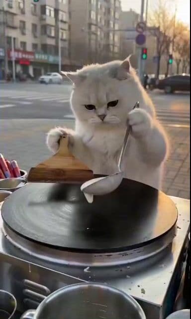 Cat Making Pancakes (Jianbing) - Seedance Cute Pet Series — cover
