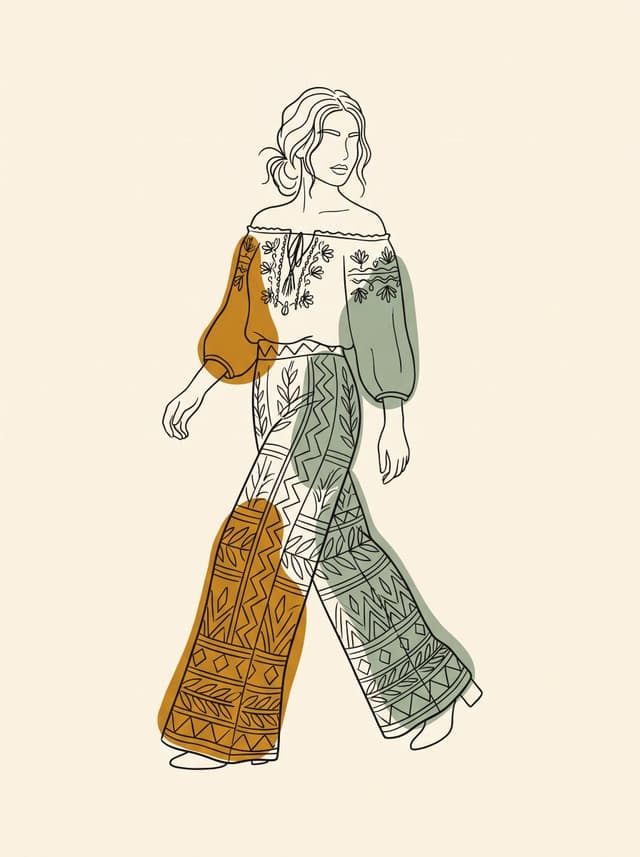 Modern Fashion Line Art — output