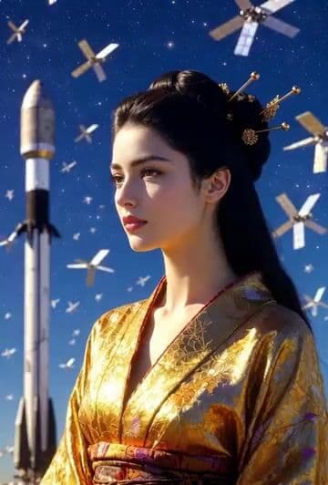 Kimono Woman in Cyber Space — cover