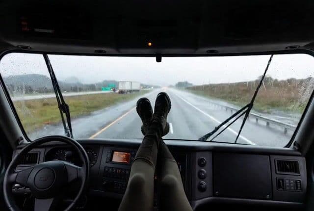 Cyber-Trucker in a Futuristic Truck — cover