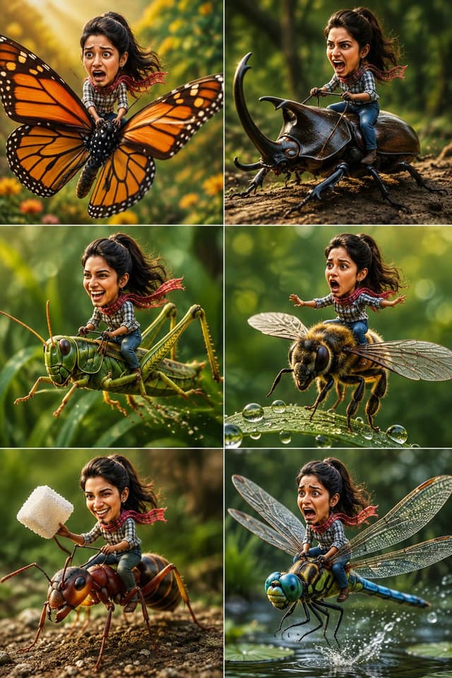 Comic / Storyboard - Tiny Adventurer Giant Insect Collage — output