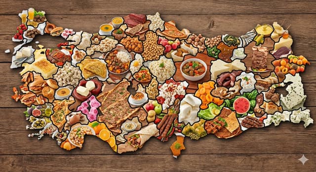 Map of Turkey Made of Local Foods — output
