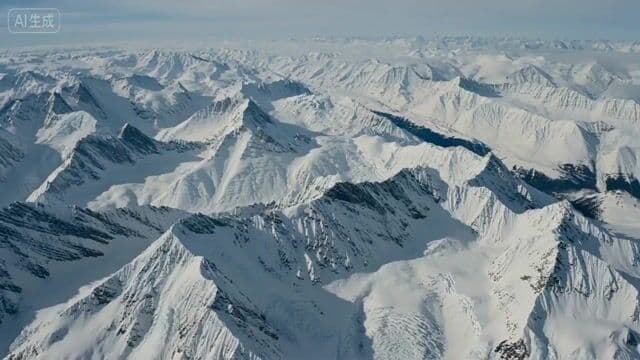 Explorer discovering a hidden valley in the snow — cover