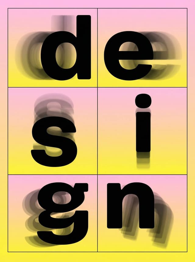 Brutalist Directional Blur Typography Poster Prompt — output