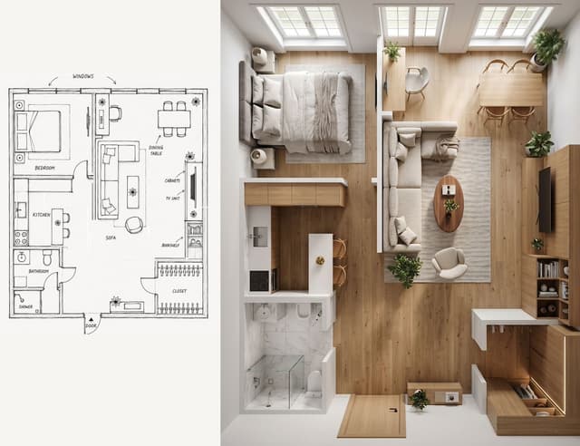 Product Marketing - Sketch to Realistic Interior Transformation — output