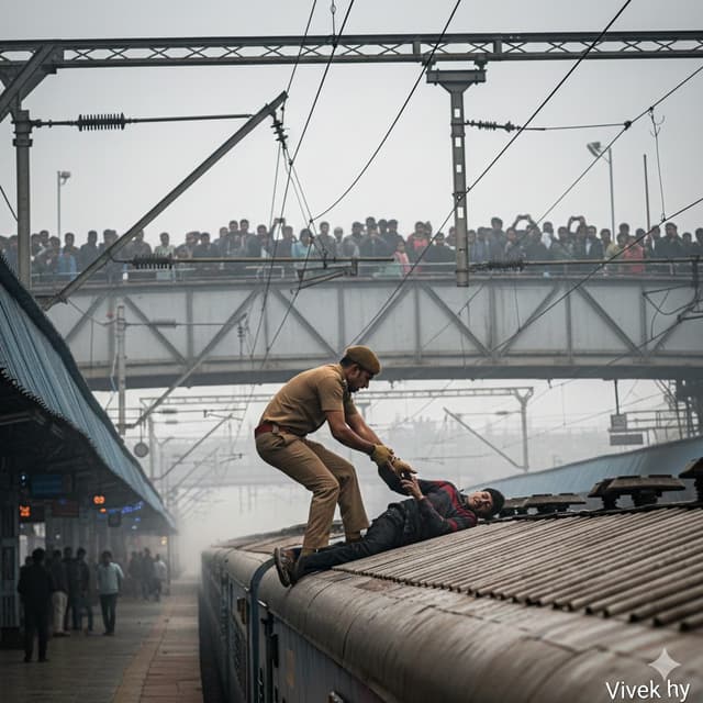 Dramatic Cinematic Train Rescue Scene Prompt — output