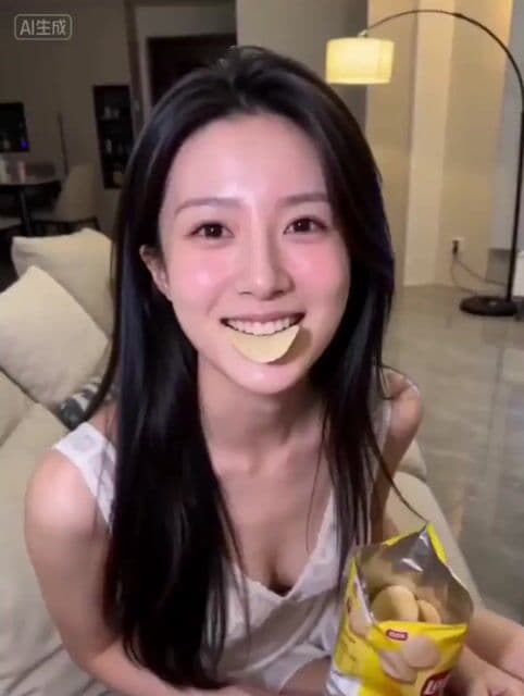 AI Girlfriend Interaction Scene: Feeding Potato Chips — cover