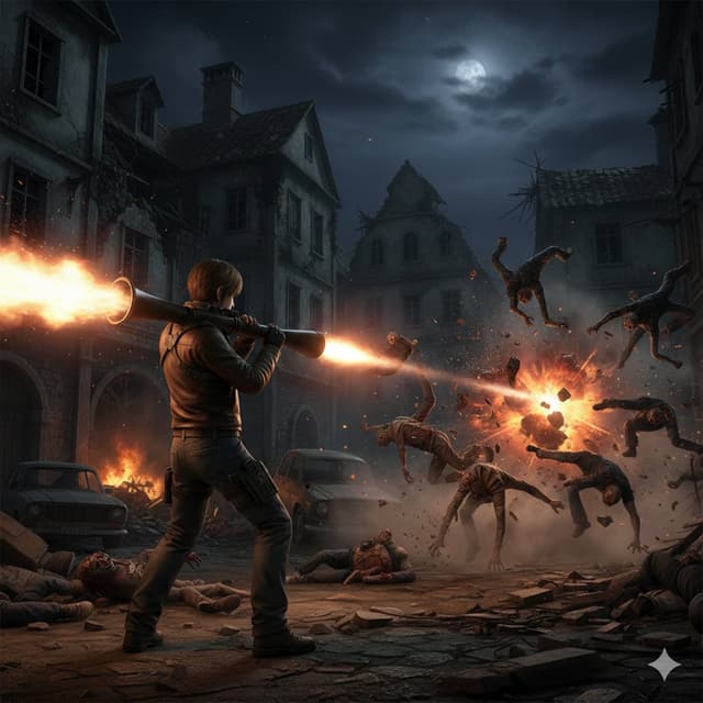 Comic / Storyboard - Resident Evil Rocket Launcher Action Scene — output