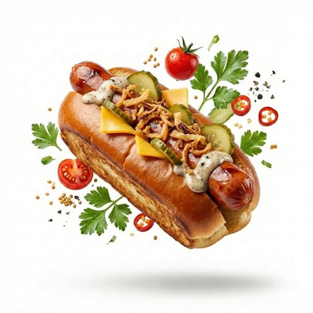 E-commerce Main Image - High-End Commercial Food Levitation Photography Prompt — output