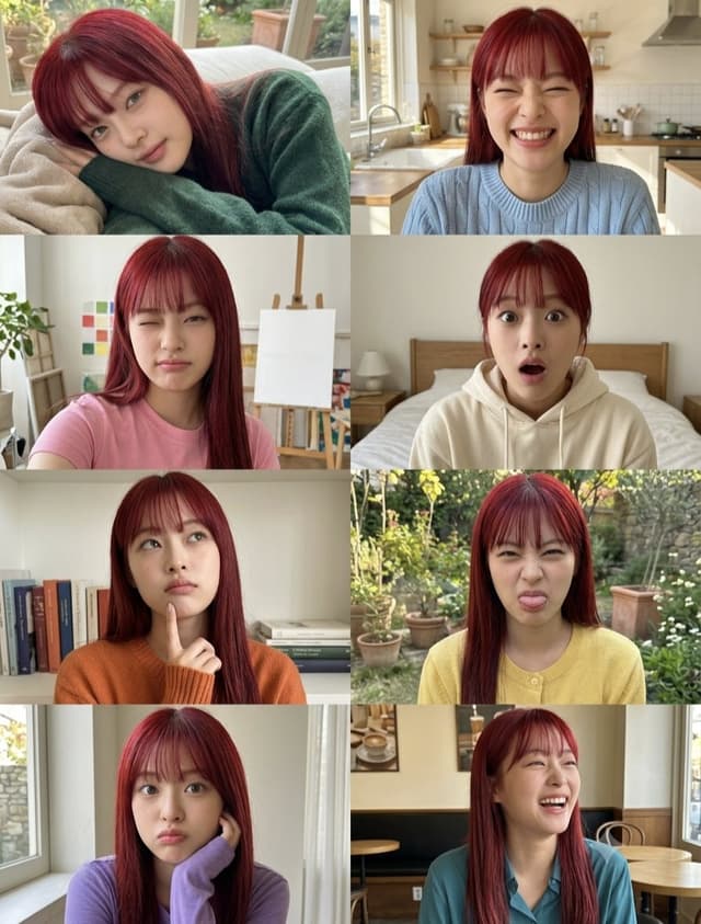 Profile / Avatar - Red Hair Woman Portrait Collage — output