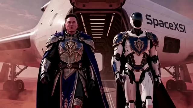 Elon Musk Mars Landing Scene