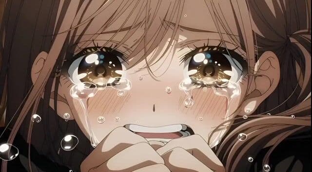 Grok Imagine video prompt for a crying anime girl — cover