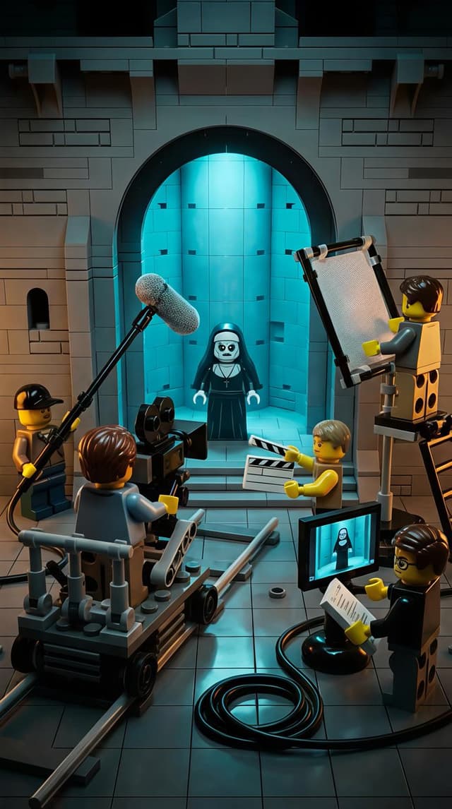 Comic / Storyboard - LEGO Miniature Diorama of 'The Nun' Horror Film Set — output