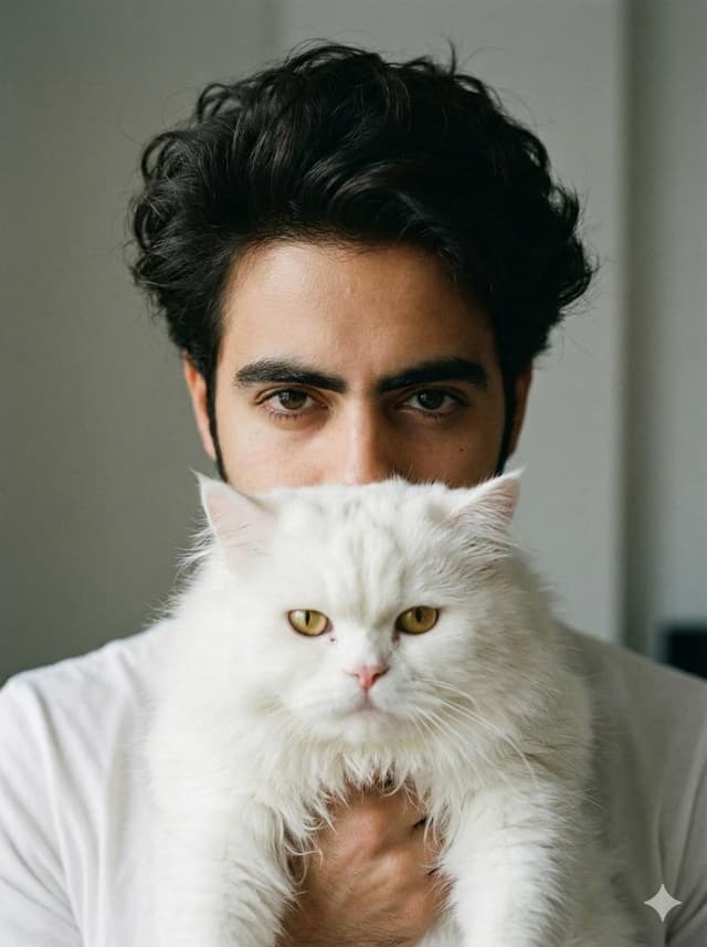 Close-up Portrait with Persian Cat — output