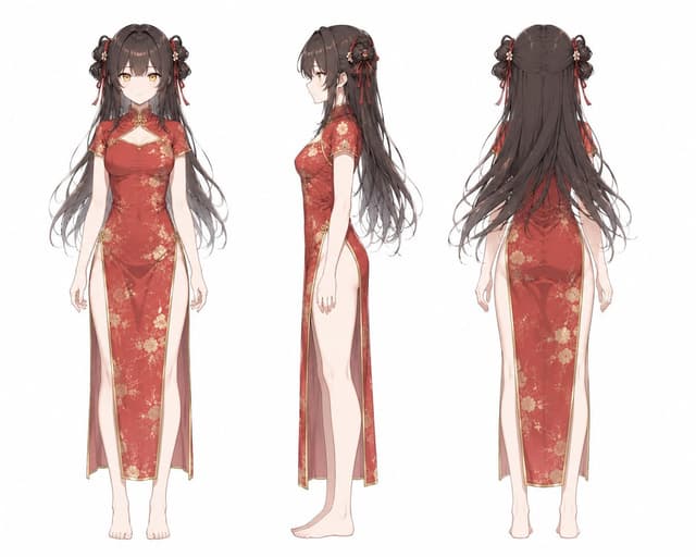 Comic / Storyboard - Anime Character Turnaround Sheet — output