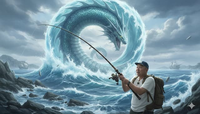 Game Asset - Image Generation Prompt: Nishimura Mizuki Fishing Leviathan — output
