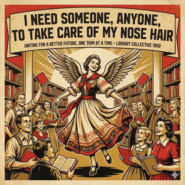 Propaganda Poster Style: Nose Hair Horror — output