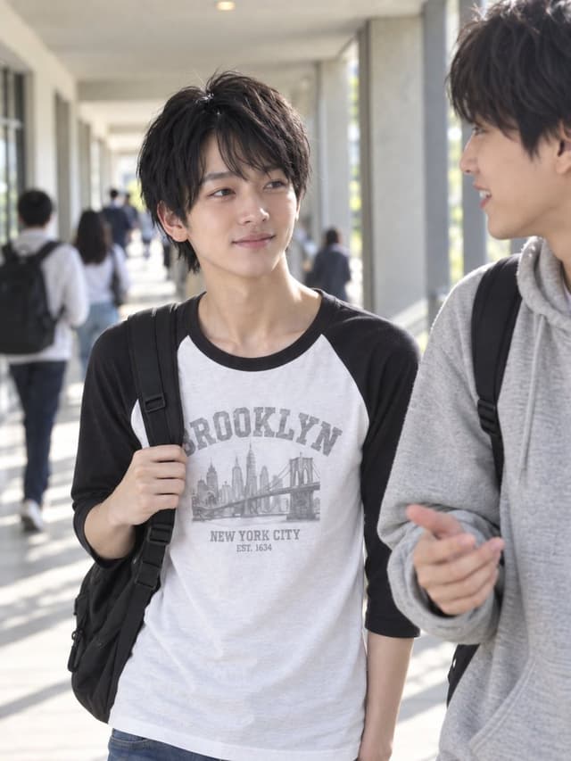 Social Media Post - Candid Japanese Campus Friends — output