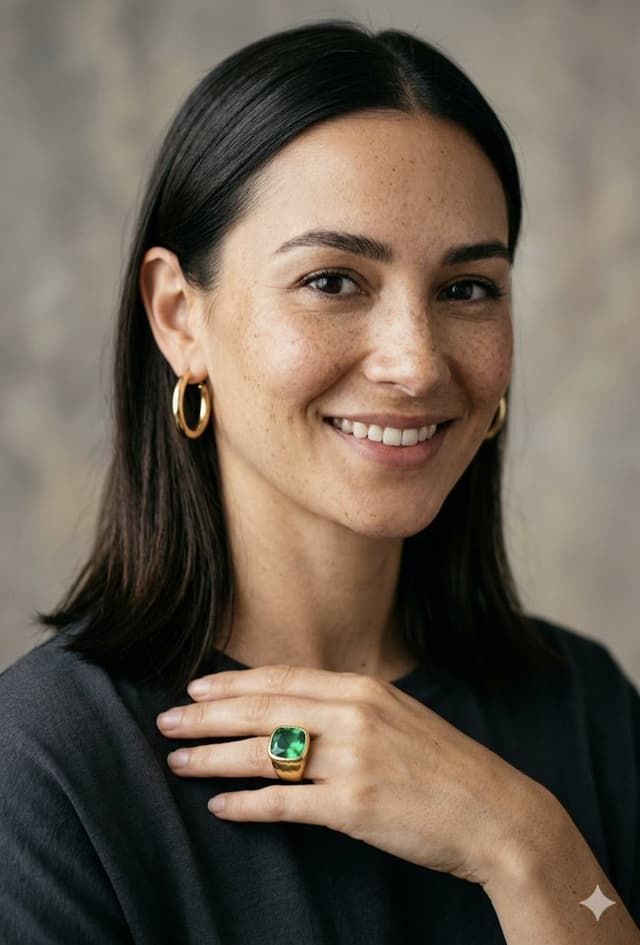Profile / Avatar - Portrait of a Woman with Emerald Ring — output