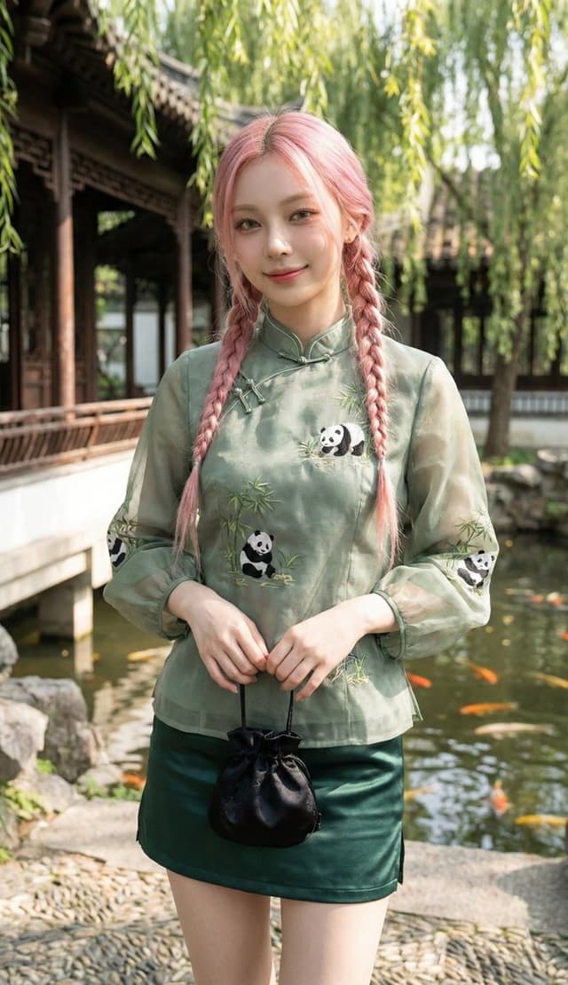 Product Marketing - Ultra-Photorealistic Chinese Garden Fashion Portrait — output