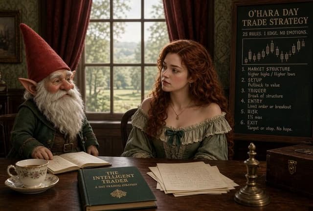 Grok Imagine Video Prompt: Scarlett O'Hara Trading