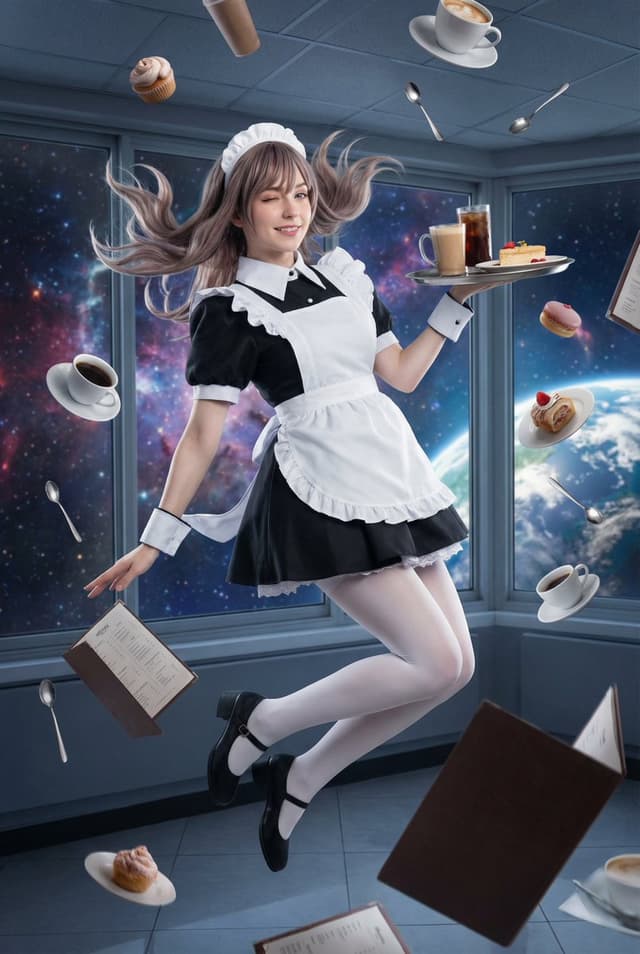 Generating a 'Zero-Gravity Maid' Image — output