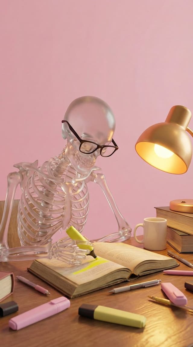 Social Media Post - Glass Skeleton Study Aesthetic — output