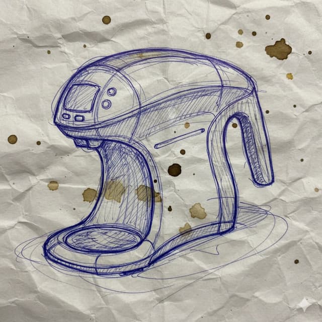 Product sketch to final render prompt — output