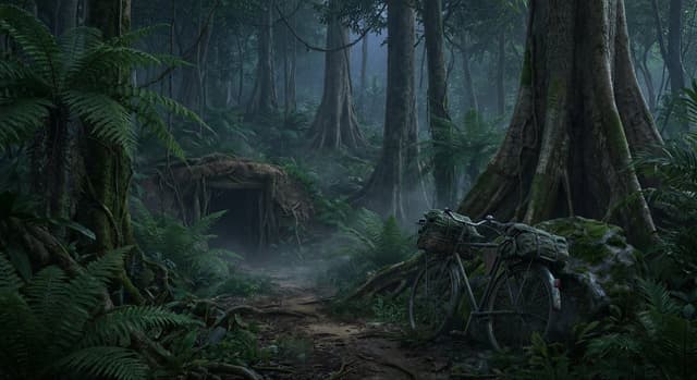 Infographic / Edu Visual - Ho Chi Minh Trail Vietnam War Scene Prompt — output