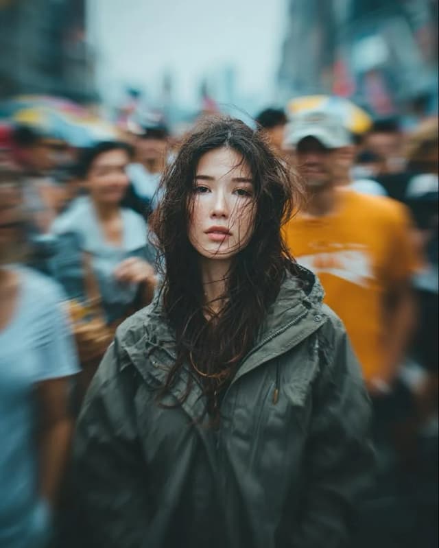 Social Media Post - Candid Paparazzi Street Portrait Prompt — output