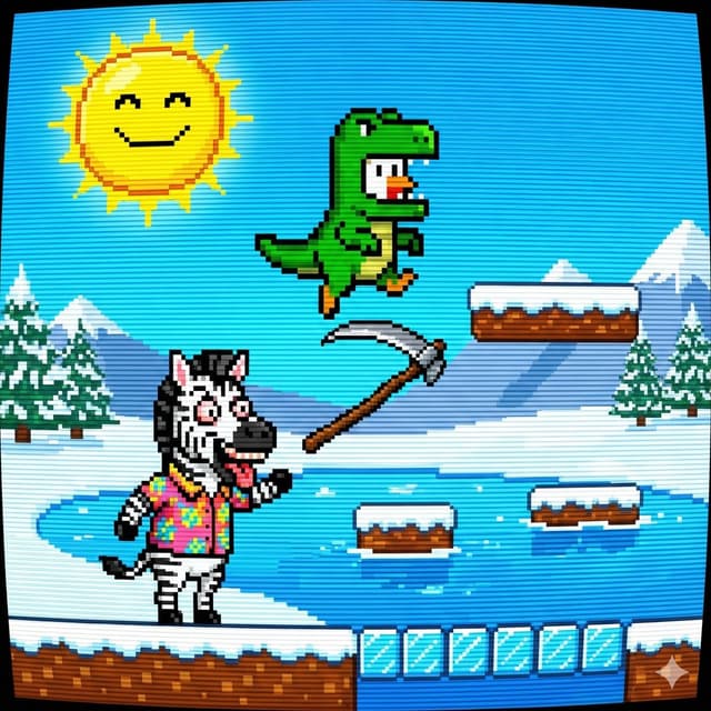 Game Asset - Nano Banana Pro Prompt: 8-bit Chicken in T-Rex Costume — output