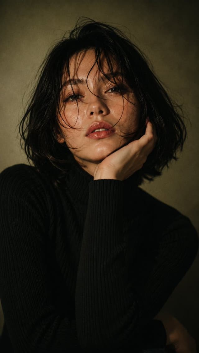 Social Media Post - Cinematic Bob Hair Portrait — output