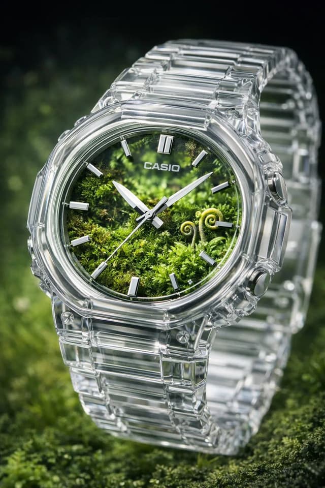 E-commerce Main Image - Crystal Terrarium Watch Product Shot — output