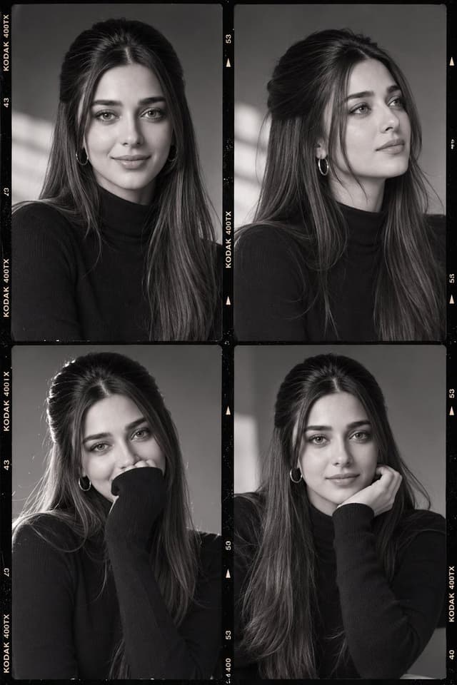 Profile / Avatar - Luxury Fashion Casting Contact Sheet — output