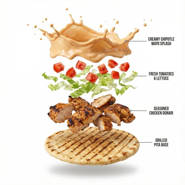 Infographic / Edu Visual - Shawarma Product Photography and Exploded Infographic — output